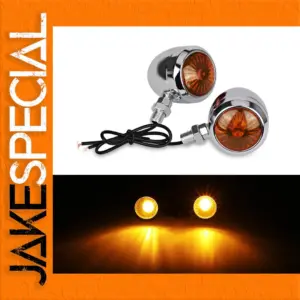 Motorcycle Turn Signal Set with Amber Lenses