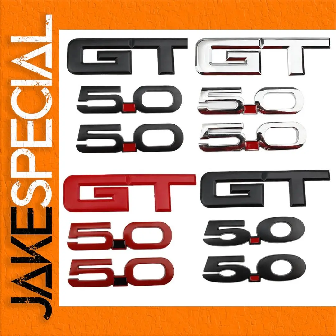 GT 5.0 Metal Badge Set for Cars 1 GT 5.0 Metal Badge Set for Cars