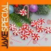 Set of 6 Acrylic Christmas Candy Cane Ornaments
