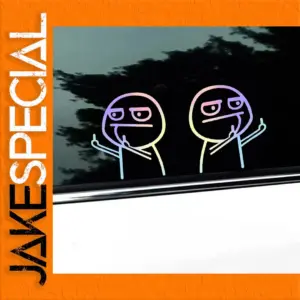 Playful Demon Car Sticker in Reflective Vinyl