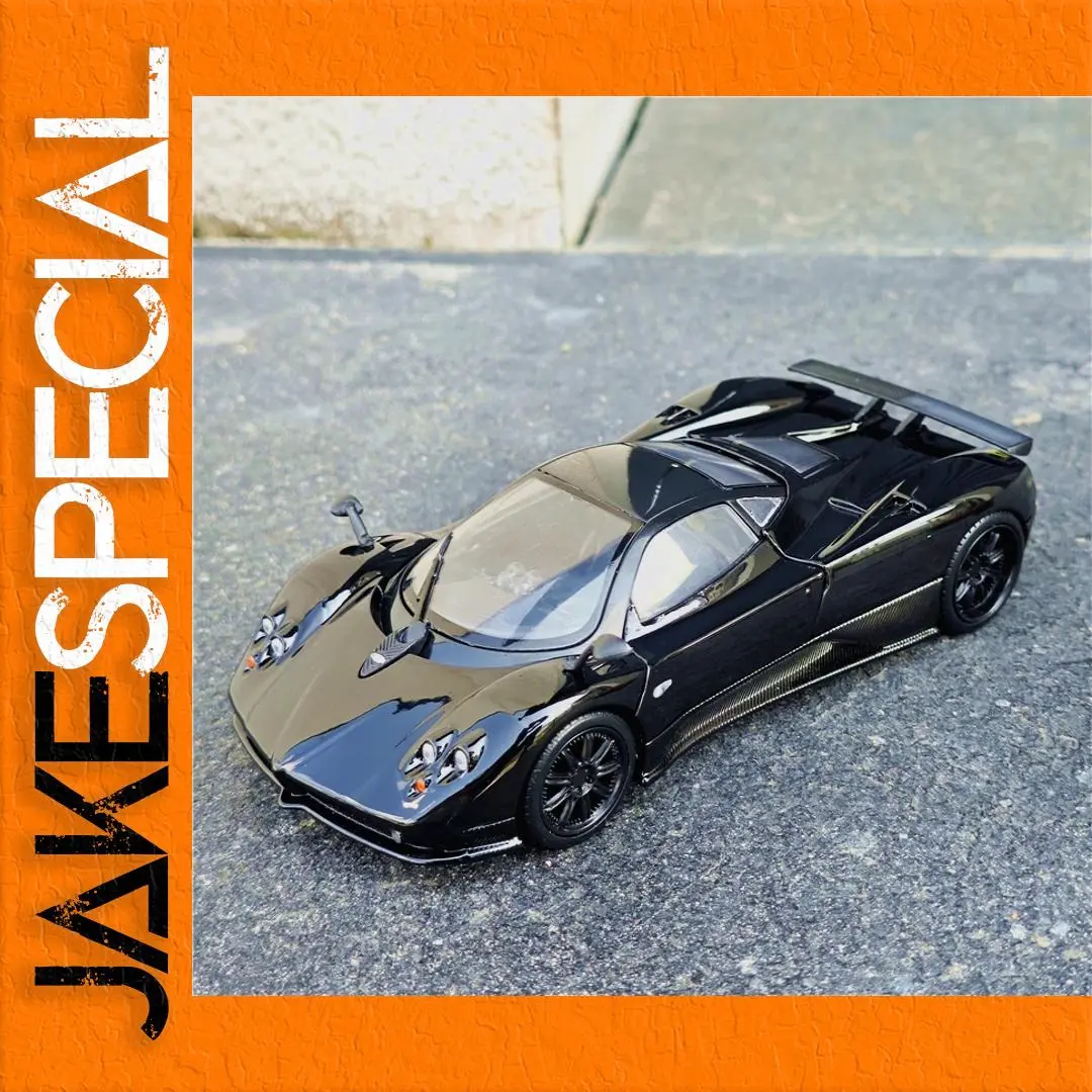 Pagani Zonda F Huayra 1:24 Alloy Model in Black or Orange 1 Pagani Zonda F Huayra 1:24 Alloy Model in Black or Orange