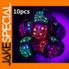 Vibrant Neon Glow Latex Balloons Set of 10