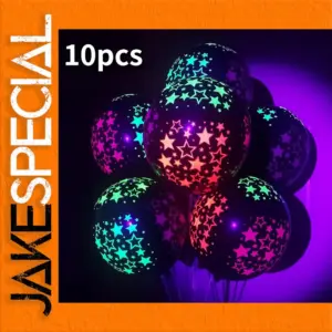 Vibrant Neon Glow Latex Balloons Set of 10
