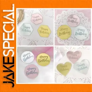 Gold, Rose Gold & Silver Acrylic Cupcake Toppers Set