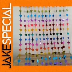 Vibrant Star Rain Silk Curtain for Celebrations
