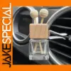 Elegant 8ml Glass Car Air Freshener with Wooden Lid