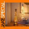 Modern Artificial Christmas Tree Lamp Set in Gold and White