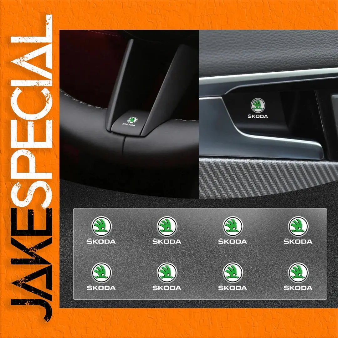 Skoda Badge Stickers for Interior 1-10 pcs 1 Skoda Badge Stickers for Interior 1-10 pcs