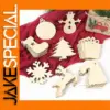 Unfinished Wooden Christmas Ornaments Set (10 Pieces)