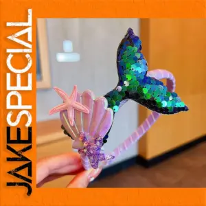 Mermaid Headband for Kids with Sequin Tail