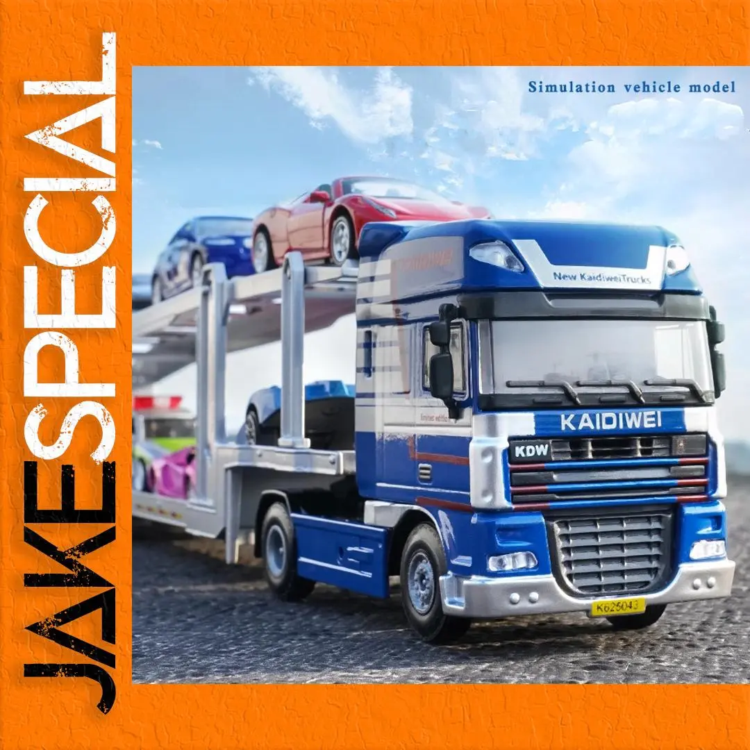 Alloy Double Deck Flatbed Trailer Model 1:50 Scale 1 Alloy Double Deck Flatbed Trailer Model 1:50 Scale