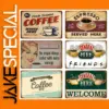 Vintage Coffee Themed Tin Sign 20 x 30 cm