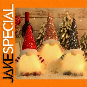 Glowing Christmas Gnome Plush Decor