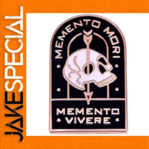 Gothic Memento Mori Skull Metal Pin