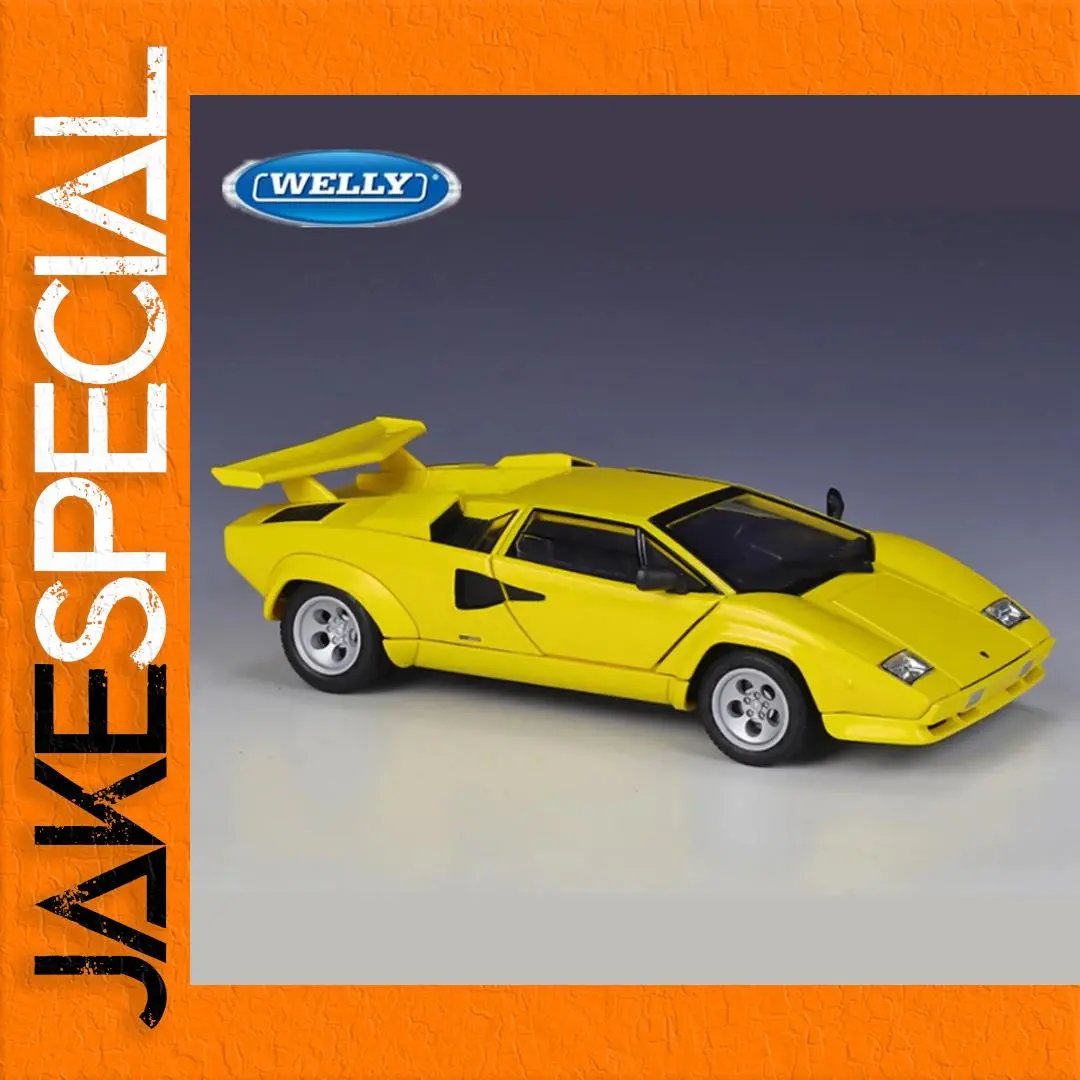 Yellow Lamborghini Countach LP5000s Diecast Model 1 Yellow Lamborghini Countach LP5000s Diecast Model