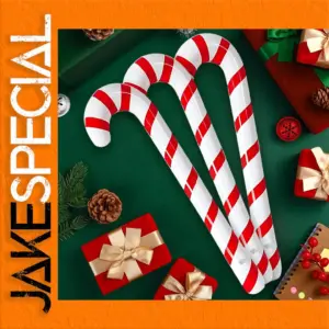 Festive Inflatable Candy Cane Stick for Holidays