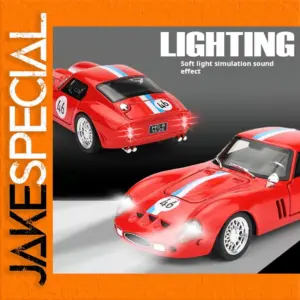 Red 1:32 Diecast Racing Car with Lights