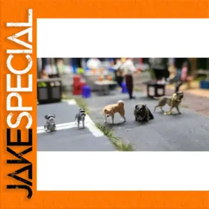 1:64 Scale Hand-Painted Dog Figurine Set