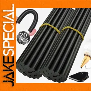 Black Hot-Melt Glue Sticks Set for Crafts and Repairs