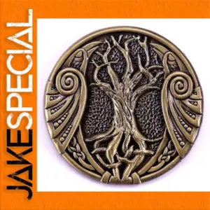 Vintage Viking Celtic Tree Enamel Brooch
