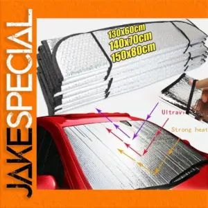 Foldable Car Sunshade UV Protection 130x60cm