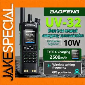 Rugged BAOFENG UV-32 GPS Walkie Talkie