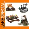 Rustic Building Block Scene Set for Creative Enthusiasts
