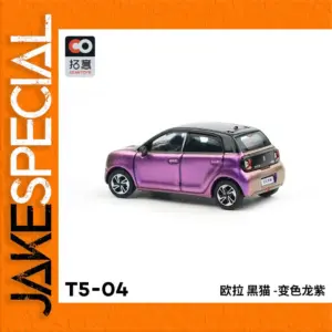 ORA Black Cat Chameleon Purple Diecast Model