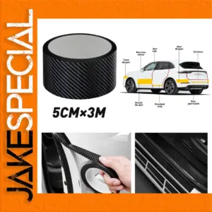 Black Carbon Fiber Car Sticker 5cm x 3m