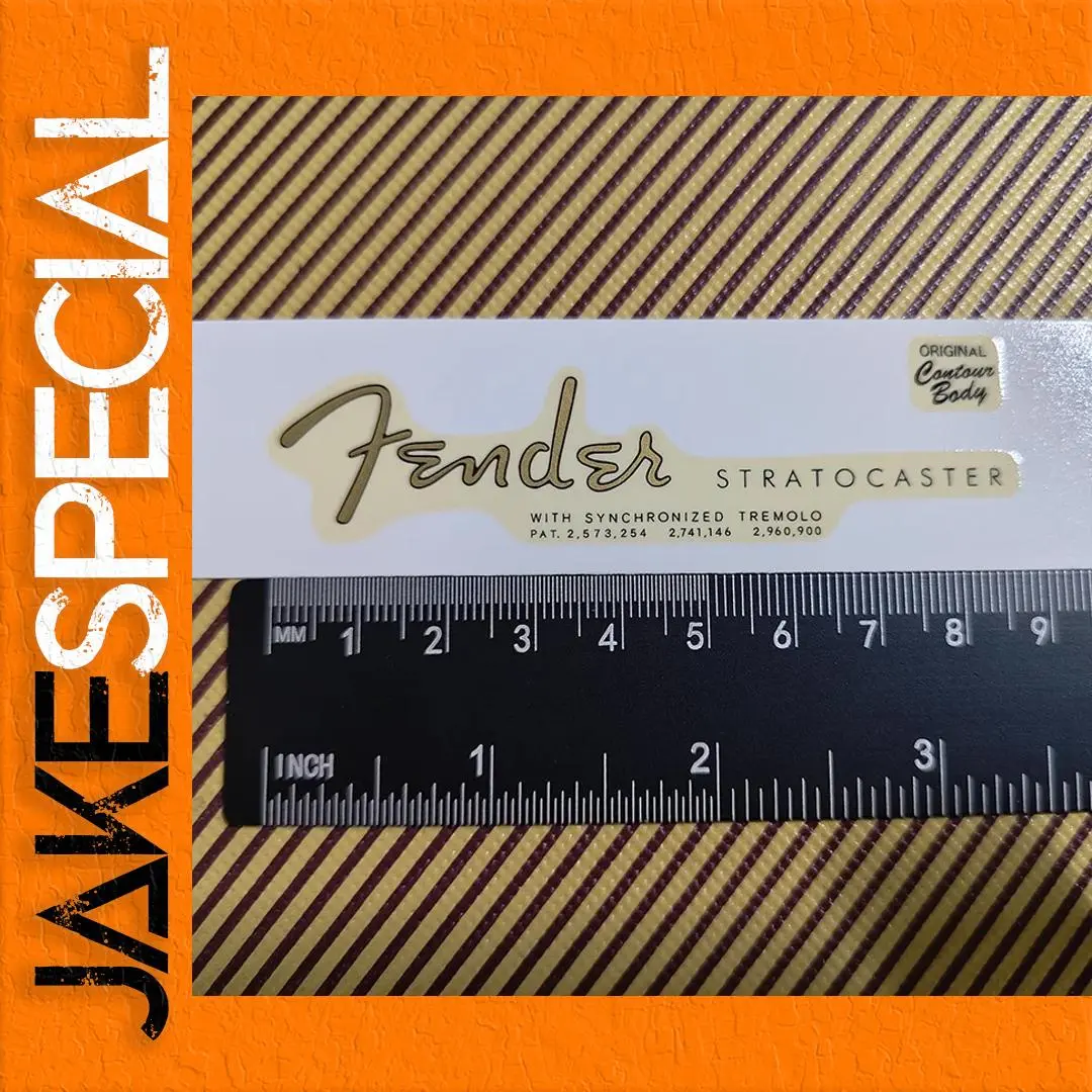 Vintage Custom Bass Decals for ST and Tele Guitars 1 Vintage Custom Bass Decals for ST and Tele Guitars