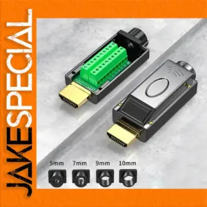 HDMI 2.0 Solder-Free Plug Connector for 4K Video