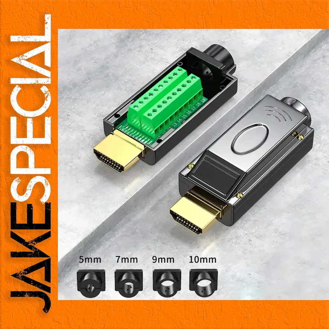 HDMI 2.0 Solder-Free Plug Connector for 4K Video 1 HDMI 2.0 Solder-Free Plug Connector for 4K Video