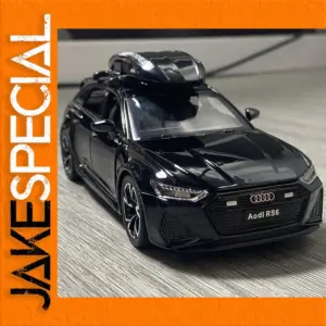Black Audi RS6 Avant Diecast Model 1:32 Scale