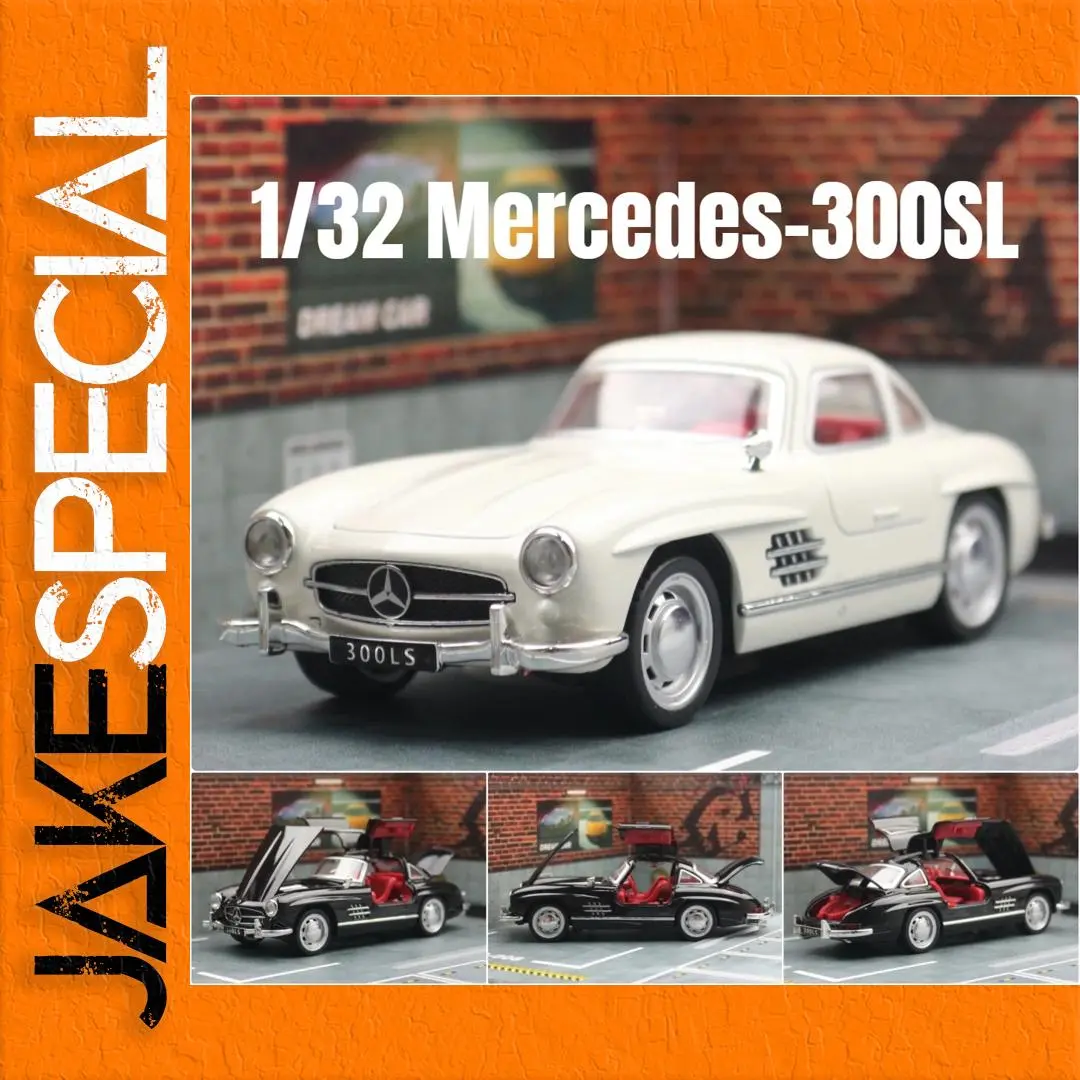 Mercedes-Benz 300SL 1:32 Diecast Model in White 1 Mercedes-Benz 300SL 1:32 Diecast Model in White