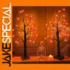 Miniature LED Halloween Tree Decor with Orange Lights