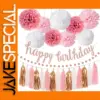 Elegant Rose Gold Birthday Decor Set