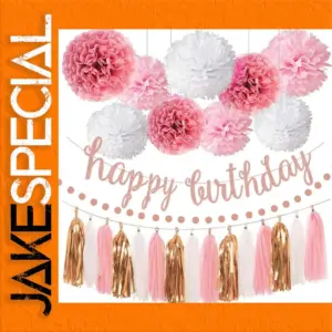 Elegant Rose Gold Birthday Decor Set