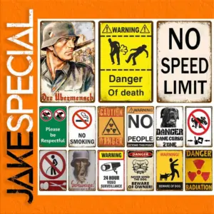 Customizable Metal Safety Sign Plaque 20 x 30 cm