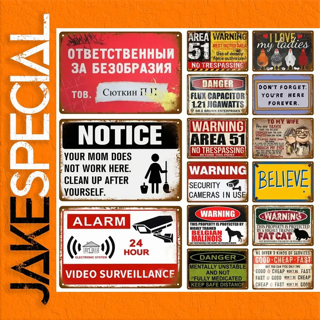 Vintage Retro Metal Sign 20x30cm Collection 1 Vintage Retro Metal Sign 20x30cm Collection