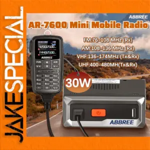 ABBREE Mini Mobile Radio AR-7600 VHF/UHF