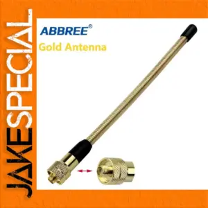 ABBREE Gold Antenna for Walkie-Talkies 17.5cm