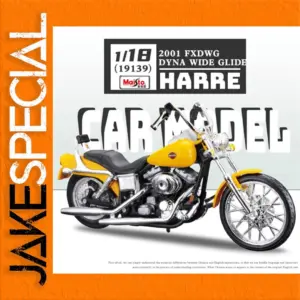 Yellow Harley Davidson FXDWG Model 1:18 Diecast Replica