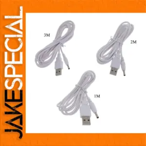 USB to 3.5mm Barrel Power Cable 1m 2m 3m