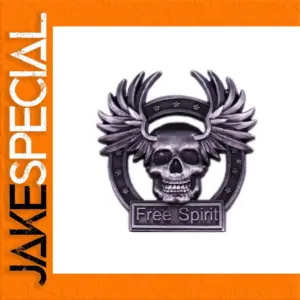 Free Spirit Skull with Wings Enamel Pin