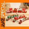 Wooden Christmas Train Decoration Set 2024