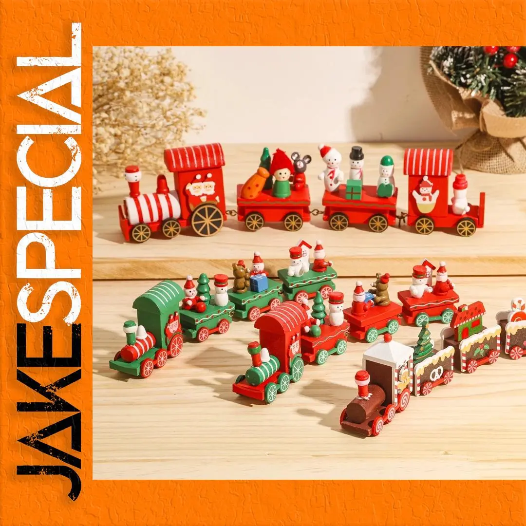 Wooden Christmas Train Decoration Set 2024 1 Wooden Christmas Train Decoration Set 2024
