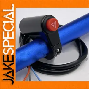 Bright Blue Motorcycle Hazard Switch with 12V-24V Support