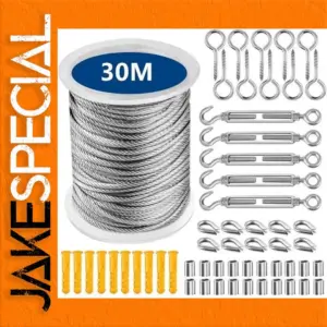Steel PVC-Coated Flexible Wire Rope Kit 2mm Diameter