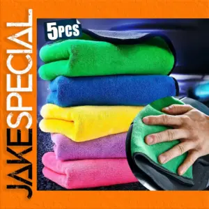 Vibrant Microfiber Car Wash Towels 23x23cm Set