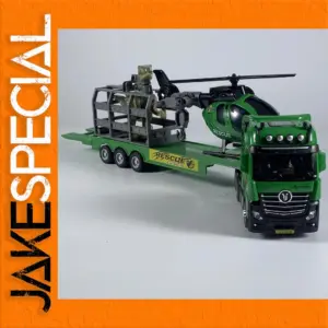 Vibrant Green Rescue Helicopter Model